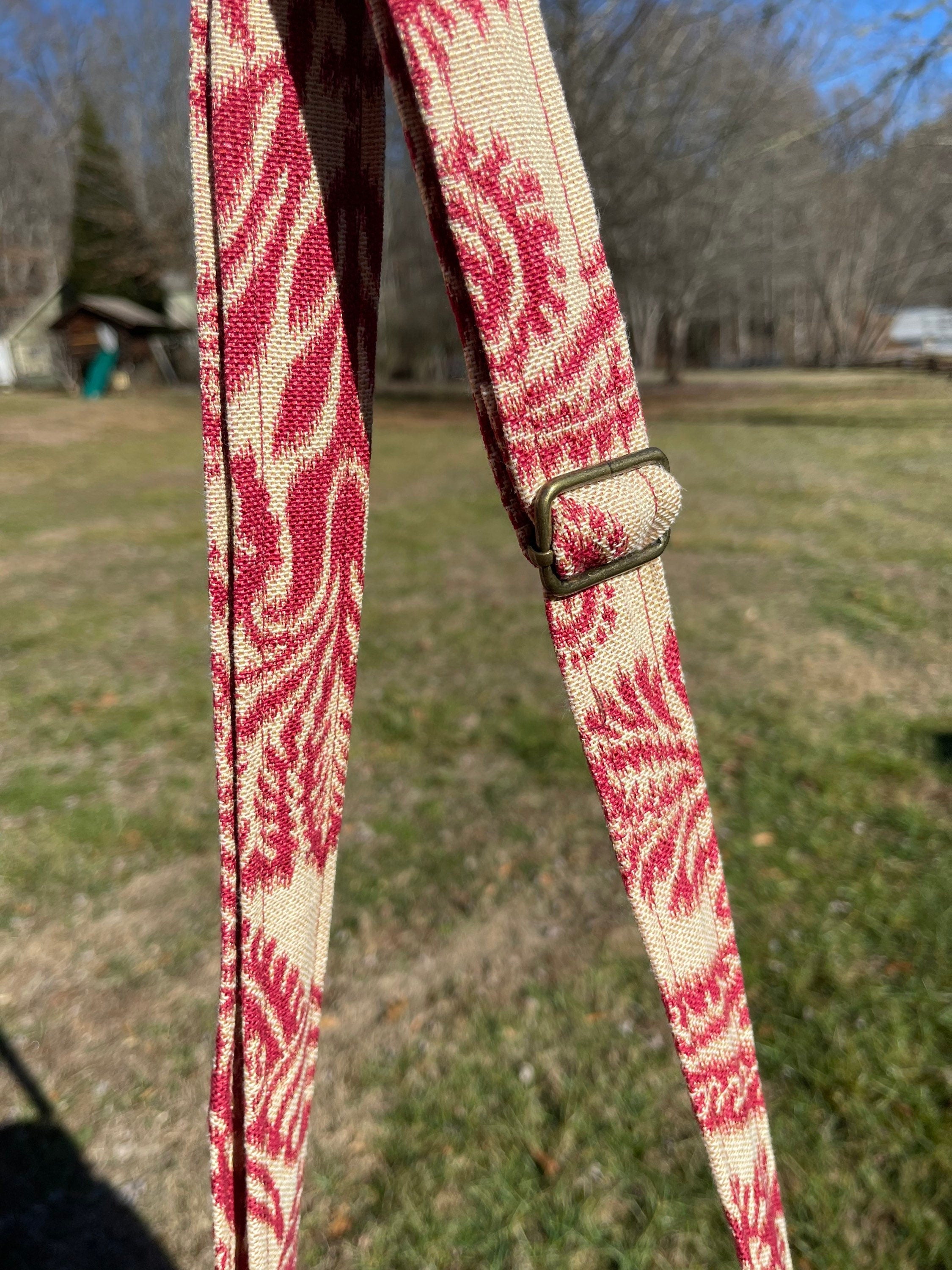 Adjustable Red and Maroon Fringe Purse, Festival Fringe Bag, Hippie Style Shoulder Bag, Boho Purse
