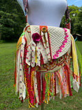 Load image into Gallery viewer, Embellished Brightly Colored Lace Fringe Purse - Boho Handbag, Hippie Style with a Chic Twist