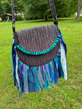 Load image into Gallery viewer, Artisan made fringe Bag - Perfect for Festivals, Hippie Inspired, Boho Chic Handbag