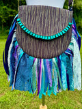 Load image into Gallery viewer, Artisan made fringe Bag - Perfect for Festivals, Hippie Inspired, Boho Chic Handbag