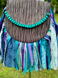 Load image into Gallery viewer, Artisan made fringe Bag - Perfect for Festivals, Hippie Inspired, Boho Chic Handbag