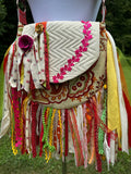 Load image into Gallery viewer, Embellished Brightly Colored Lace Fringe Purse - Boho Handbag, Hippie Style with a Chic Twist