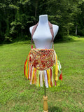 Load image into Gallery viewer, Embellished Brightly Colored Lace Fringe Purse - Boho Handbag, Hippie Style with a Chic Twist
