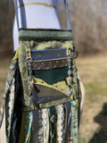 Load image into Gallery viewer, Pastel Blue and Green Fringe Purse, Ultimate Festival Fringe Bag with Hippie Boho Chic Embellishments.