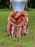 Load image into Gallery viewer, Embellished Earthy Lace Fringe Purse - Boho Handbag, Hippie Style with a Chic Twist