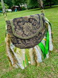 Load image into Gallery viewer, Artisan made fringe Bag - Perfect for Festivals, Hippie Inspired, Boho Chic Handbag