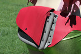 Load image into Gallery viewer, CLEARANCE, Pink Grey &amp; Black Fanny Pack, Festival Pocket Hip Belt, Leather Utility Belt, Burning Man Pink leather pocket belt