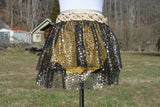 Load image into Gallery viewer, Clearance HITTITE, Gold Star layered Bustle Skirt, Festival Belt, Burlesque Skirt, Rave Costume, Pin Up skirt