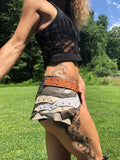 Load image into Gallery viewer, LAYERED SUNRISE, Leather Festival Belt, Leather Utility Belt, Music Festival Belt, Moon Goddess Costume, Ritual Wear, Water Goddess Costume