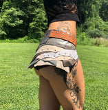 Load image into Gallery viewer, LAYERED SUNRISE, Leather Festival Belt, Leather Utility Belt, Music Festival Belt, Moon Goddess Costume, Ritual Wear, Water Goddess Costume