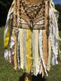 Load image into Gallery viewer, Yellow Summer Vibes Festival Bag, Ultimate Embellished purse with Vintage Boho Style!