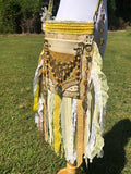 Load image into Gallery viewer, Yellow Summer Vibes Festival Bag, Ultimate Embellished purse with Vintage Boho Style!