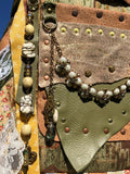 Load image into Gallery viewer, Ultimate Earth Goddess Fringe Purse, Festival Handbag with Vintage Embellishments and Charm.