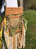 Load image into Gallery viewer, Ultimate Earth Goddess Fringe Purse, Festival Handbag with Vintage Embellishments and Charm.