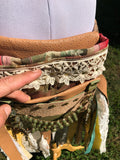 Load image into Gallery viewer, Hip Bag, Festival Fringe Bag, Hippie Handbag, Boho Chic Bag, Vintage to Now, Carpet Bag, Crossbody Messenger, Embellished purse