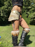 Load image into Gallery viewer, LIGHT BREEZE, Beige Leather Utility Belt, Burning Man Skirt, Steampunk costume, Rave Costume, Viking Belt