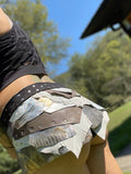 Load image into Gallery viewer, SILVER SEAS, Leather Mini Skirt, Utility Belt, Burning Man Festival Belt, Rave Skirt, Tribal Belly Dance, Warrior Costume