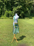 Load image into Gallery viewer, Teal and Green Festival Fringe Bag, Ultimate Boho Style Shoulder bag with Vintage Charm.