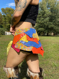 Load image into Gallery viewer, CLEARANCE, CARNIVALE, Colorful Leather Festival Belt, Burning Man Skirt, Circus Ringmaster Costume