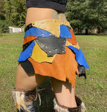 Load image into Gallery viewer, COPPER RIVERS, Leather Mini Skirt Belt, Utility Belt, Tribal Belly Dance Belt,  Warrior Costume