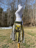 Load image into Gallery viewer, Earthy Green Fringe Purse, Ultimate Goddess Purse, Festival Fringe Bag, Hippie Handbag, Boho Chic Crossbody Messenger, Embellished purse