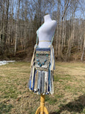 Load image into Gallery viewer, Psychedelic Teal Green Fringe Purse, Ultimate GYPSY Purse, Festival Fringe Bag, Hippie Handbag, Crossbody Messenger, Embellished purse