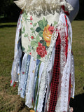 Load image into Gallery viewer, Red and Green Lace Fringe Purse, Festival Fringe Bag, Hippie Handbag, Boho Crossbody Embellished purse