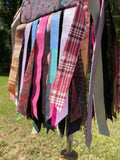 Load image into Gallery viewer, Rainbow Purple Fringe Purse, Festival Fringe Bag, Hippie Style Shoulder Bag, Wild Print Bag