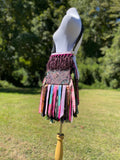 Load image into Gallery viewer, Rainbow Purple Fringe Purse, Festival Fringe Bag, Hippie Style Shoulder Bag, Wild Print Bag
