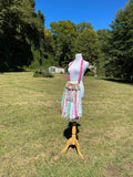 Load image into Gallery viewer, Mint green and Pink Fringe Purse, Festival Fringe Bag, Hippie Handbag, Boho Chic Crossbody Messenger, Embellished purse