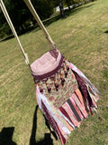 Load image into Gallery viewer, Vintage Vibes Fringe Purse, Festival Fringe Shoulder Bag, Hippie Handbag, Boho Chic Embellished purse