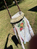 Load image into Gallery viewer, Red and Green Fringe Purse, Festival Fringe Bag, Hippie Handbag, Boho Chic Embellished purse