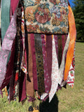 Load image into Gallery viewer, Pumpkin Fringe Purse, Festival Fringe Bag, Hippie Handbag, Boho Chic Embellished purse