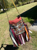 Load image into Gallery viewer, Pumpkin Fringe Purse, Festival Fringe Bag, Hippie Handbag, Boho Chic Embellished purse