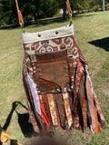 Load image into Gallery viewer, Earthy Fall Fringe Purse, Ultimate Gypsy Purse, Festival Bag, Hippie Handbag, Boho Chic Embellished purse