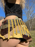 Load image into Gallery viewer, DANDELION, Earthy Brown Warrior Skirt, Leather Utility Belt, Burning Man Costume, Fairy Belt, Rave Costume, Viking Belt