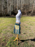 Load image into Gallery viewer, Teal and Green Bubble Fringe Purse, Festival Fringe Bag, Hippie Style Shoulder Bag, Crossbody Boho Purse