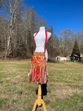 Load image into Gallery viewer, Red and Orange Fringe Purse, Festival Fringe Bag, Hippie Style Shoulder Bag, Boho Purse