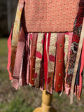 Load image into Gallery viewer, Orange and Beige Fringe Purse, Festival Fringe Bag, Hippie Style Shoulder Bag, Boho Purse