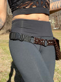 Load image into Gallery viewer, Brown Leather Pocket Belt, Dark Earthy Utility Belt, Burning Man Pocket Belt, Thigh Hip Bag