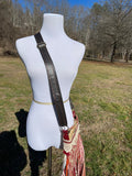 Load image into Gallery viewer, Vintage-Inspired Maroon &amp; Beige Fringe Purse - Festival Ready Boho Shoulder Bag