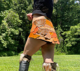 Load image into Gallery viewer, ORANGE DREAMS, Handmade Leather Summer Fairy Festival Skirt, perfect for Warrior costumes and dancing.
