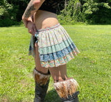 Load image into Gallery viewer, Vibrant Blue-Green Bustle Skirt: Flaunt your Style at Raves, Costumes, or Pin Up Events