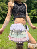Load image into Gallery viewer, Pastel Colored Bustle Skirt, Festival Belt, Burlesque Skirt, Rave Costume, Pin Up skirt