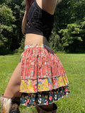 Load image into Gallery viewer, Summer Colors Bustle Skirt, Ruffle Festival Belt, Burlesque Skirt, Rave Costume, Pin Up skirt