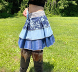 Load image into Gallery viewer, Bargain Alert! Defective Blue Bustle Skirt with Festival Belt - Perfect for DIY Creativity
