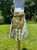 Load image into Gallery viewer, Wild Print Hippie Shoulder Bag - Bright Green Fringe Purse for Festivals &amp; Fun
