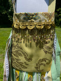 Load image into Gallery viewer, Wild Print Hippie Shoulder Bag - Bright Green Fringe Purse for Festivals &amp; Fun