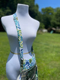 Load image into Gallery viewer, Boho Dreams Teal Fringe Purse - Festival Ready Shoulder Bag, Silver Accents, Wild Print Hippie Style