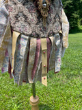 Load image into Gallery viewer, Earthy Angelic Fringe Purse, Festival Fringe Bag, Hippie Handbag, Boho Chic Embellished purse